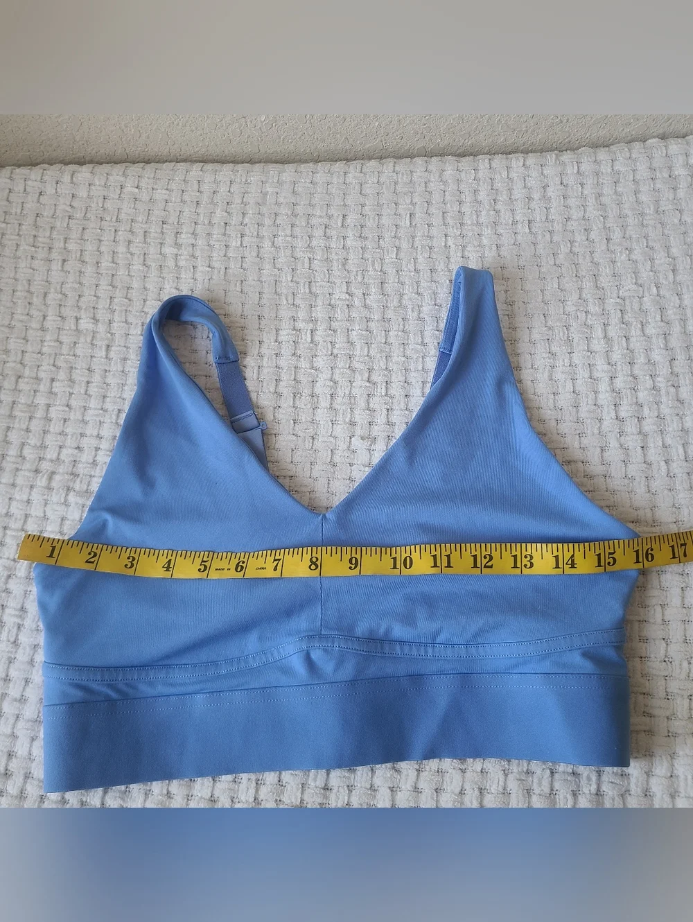 Fabletics Women’s Blue V-Neck Sports Bra Size S